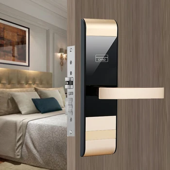 Новый стиль системы дверных замков из алюминиевого сплава Smart Hotel Цена Rf Card Электронные замки для дверных ручек отелей