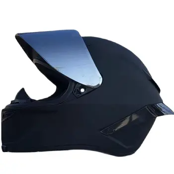 Одобренный DOT Матовый черный шлем Унисекс полнолицевой шлем Зимний мотоциклетный шлем Casco Capacete