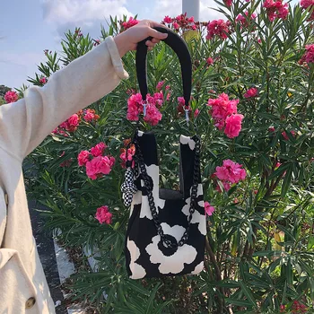Оригинальная женская сумка через плечо для вязания цветов, модная женская сумка на цепочке для горячих девушек, женская сумка