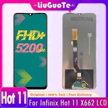 Оригинальный 6,6-дюймовый ЖК-дисплей Infinix Hot 11 X662B с сенсорным экраном в сборе, Запасные части для ремонта ЖК-экрана X662