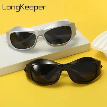 Очки Y2K Мода 2023 Женские солнцезащитные очки для мужчин Солнцезащитные очки для спортивных мужчин Квадратные солнцезащитные очки Фирменный дизайн Очки в большой оправе Uv400