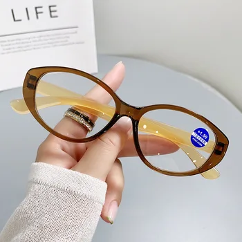 Очки с анти-синим светом, ультралегкие очки для чтения среднего и пожилого возраста, HD Зеркальные женские очки для чтения с анти-синим светом