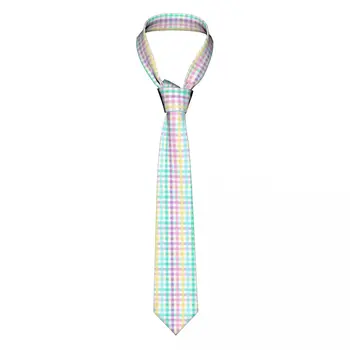 Пасхальные клетчатые галстуки в клетку, мужские тонкие галстуки из полиэстера 8 см, узкие галстуки для мужчин, аксессуары, свадебный реквизит для косплея Gravatas
