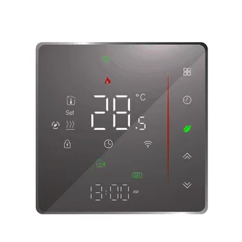 Программируемый WiFi Электрический Термостат для подогрева пола, контроллер домашней температуры, Измеритель влажности, Система управления дисплеем