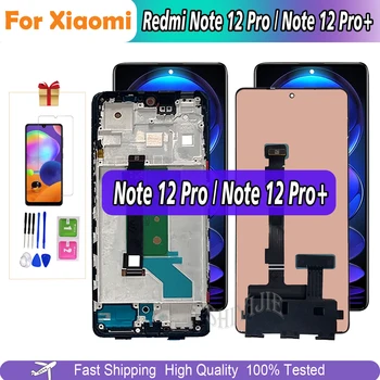 Протестированный Оригинал для Redmi Note 12Pro Plus 12 Pro + Для Xiaomi Redmi Note 12 Pro 22101316C ЖК-сенсорный экран в сборе