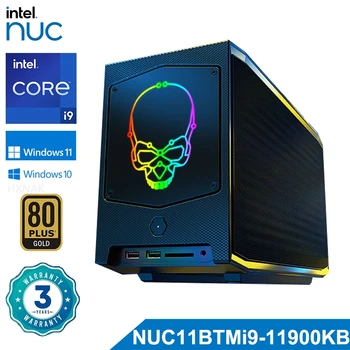 Процессор Intel NUC11BTMi9 Core i9-11900KB с UHD графикой 4,9 ГГц, мини-ПК с Windows 11 Thunderbolt 4 3x4 K 6E, игровой компьютер ITX Host