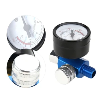 Регулятор давления воздуха промышленного класса, манометр для измерения давления краски 1/4 дюйма с управлением воздушным компрессором для клапана