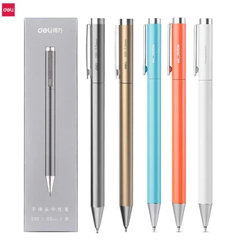 Ручки для вывесок Deli Metal Гелевая ручка Mijia PREMEC Smooth Switzerland Refill 0,5 мм Япония Черные синие чернила Подарочная ручка для подписи