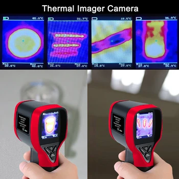 Ручной тепловизор с разрешением инфракрасных изображений 32*32, -20 ~ 300 ℃/℉, многофункциональный тепловизор с переключением