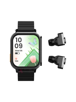 Смарт-часы N22 с наушниками ENC С шумоподавлением, 1,96-дюймовый HD-дисплей, умные часы, наушники NFC TWS, спортивный браслет для мужчин и женщин