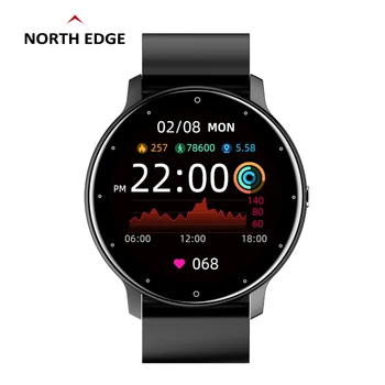 Смарт-часы NORTH EDGE NL02 для мужчин с определением уровня кислорода в крови, частоты сердечных сокращений, напоминания о сне, Музыкальный браслет, уведомление о вызове для женщин
