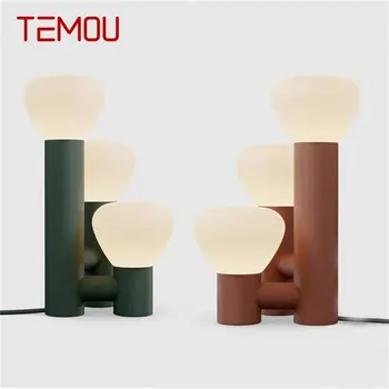 Современное настольное освещение TEMOU Креативный Простой дизайн Светодиодный декор Гостиная Спальня Домашняя настольная лампа
