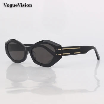 Солнцезащитные очки Black Butterfly с позолоченными металлическими линиями