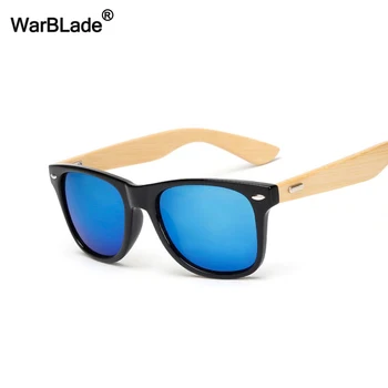 Солнцезащитные очки WarBLade в стиле ретро из дерева, Мужские И Женские Солнцезащитные очки из бамбука, Фирменный дизайн, Спортивные Очки для водителя, Зеркальные Солнцезащитные очки Оттенков UV400