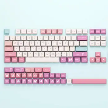 Толстый Краситель PBT SUB XDA Keycaps 134 Клавиши Keycap Pink Sunset Для 61/68/75/84/980/104/108 Игровой Механической Клавиатуры Keycap