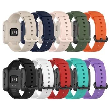 Универсальный сменный ремешок для спортивных смарт-часов из ТПУ для Mi Watch Lite/Redmi Watch цвета слоновой кости, белый, чернильно-голубой, светло-розовый