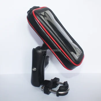 Универсальный чехол-держатель для мобильного телефона на рейку, держатель для руля мотоцикла, подставка с водонепроницаемой застежкой-молнией, чехол для смартфонов