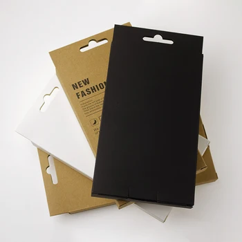 упаковка розничной коробки из черной бумаги / Черные упаковочные коробки для Чехлов для мобильных Телефонов, шкатулки для ювелирных изделий из черного окна