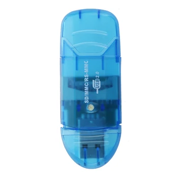 Устройство чтения карт SD HC синего формата USB-ключа