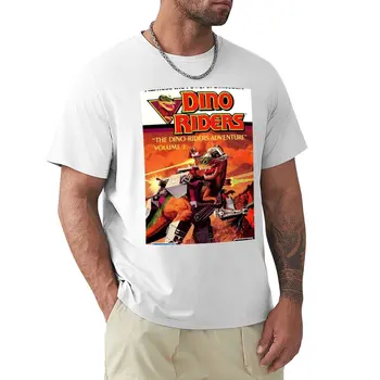 Футболка Dino Riders, одежда в стиле хиппи, однотонная футболка, эстетичная одежда, футболка с коротким рукавом, мужская одежда