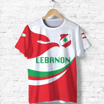 Футболка LEBANON, Сделай сам, Бесплатное пользовательское имя, Номер футболки Lbn, Фото одежды, Футболки с принтом, логотип, Респиратор с коротким рукавом 3D