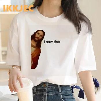 футболка с христианской одеждой, женская винтажная повседневная одежда с принтом y2k, одежда для пары, футболка harajuku kawaii, белая футболка