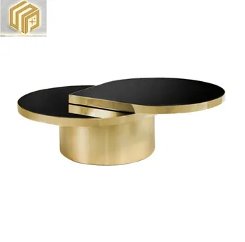 Чайный столик скандинавского дизайнера, простой журнальный столик из нержавеющей стали с золотым поворотом, приставной столик для домашнего дивана в гостиной