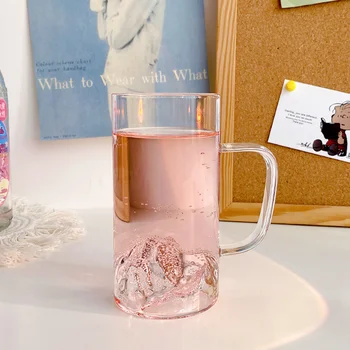Чашка с горной ручкой, Японское Креативное Высокое Боросиликатное стекло, Женский Бокал для красного вина, Домашняя Чайная чашка