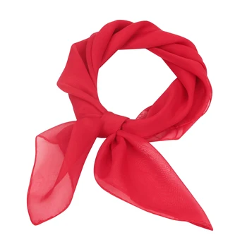 Шарф-лента, шейный платок, шифоновый квадратный носовой платок, декоративный шарф для танцев