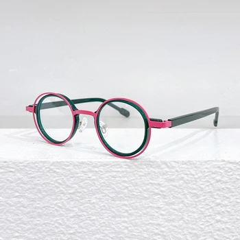Японская Круглая Ацетатная оправа для очков Высококачественная Мужская Близорукость Классические очки ручной работы в стиле Y2K Женские очки